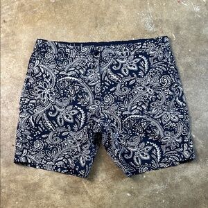 Talbots Navy and White Paisley weekend short  
Size: 12